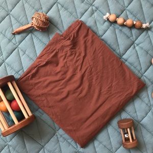 Mebie Baby stretch jersey swaddle in rust